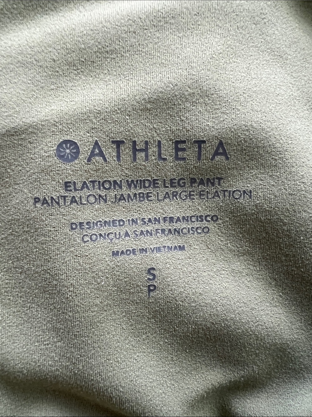 Athleta Elation Wide Leg Pant Eucalyptus Olive Size Small - Picture 6 of 9